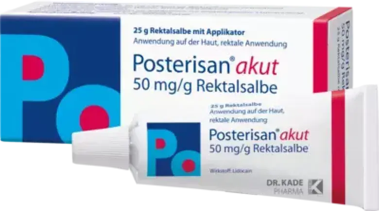 Produktabbildung: POSTERISAN akut 50 mg/g Rektalsalbe von DR. KADE Pharmazeutische Fabrik GmbH