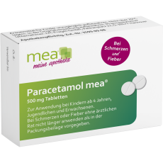 Produktabbildung: PARACETAMOL mea 500 mg Tabletten von Sanacorp Pharmahandel GmbH
