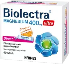 Produktabbildung: BIOLECTRA Magnesium 400 mg ultra Direct Orange von HERMES Arzneimittel GmbH