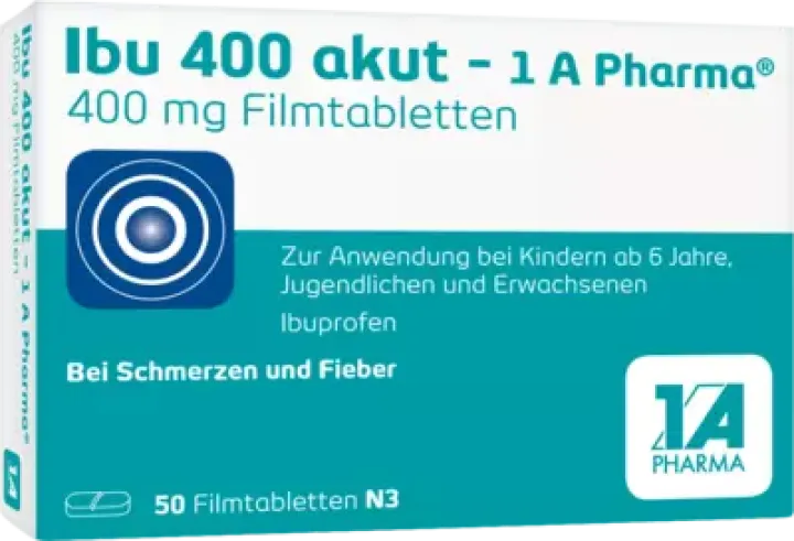 Produktabbildung: IBU 400 akut-1A Pharma Filmtabletten von 1 A Pharma GmbH