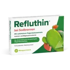 Produktabbildung: REFLUTHIN bei Sodbrennen Kautabletten Minze von Dr.Willmar Schwabe GmbH & Co.KG