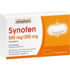 Produktabbildung: SYNOFEN 500 mg/200 mg Filmtabletten von ratiopharm GmbH